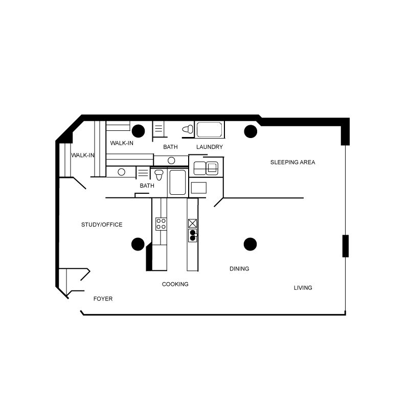 Floor plan layout diagram for c18